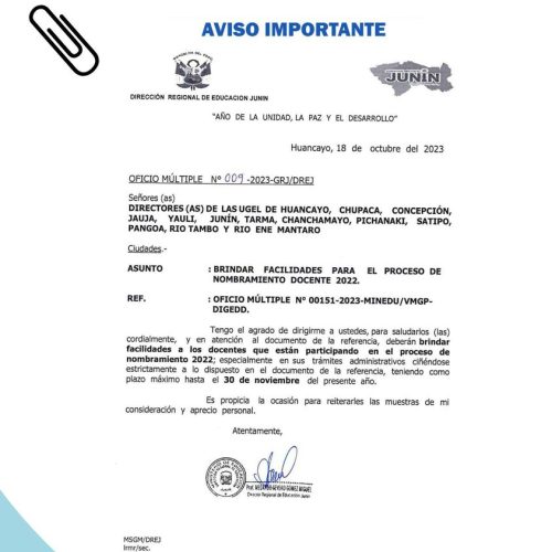 Avisos Importantes