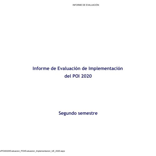Informe de Evaluación de Implementación del POI 2020