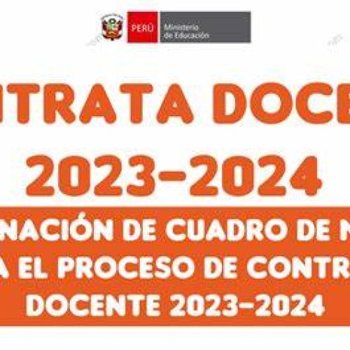 CONTRATA DOCENTE UGEL JAUJA 2023